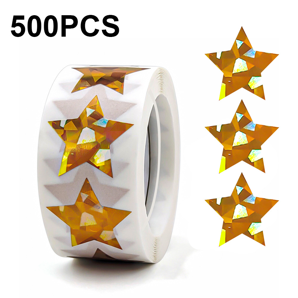 Sticker Label Roll - JCAC 500pcs/roll Stiker Segel Dekoratif Bintang