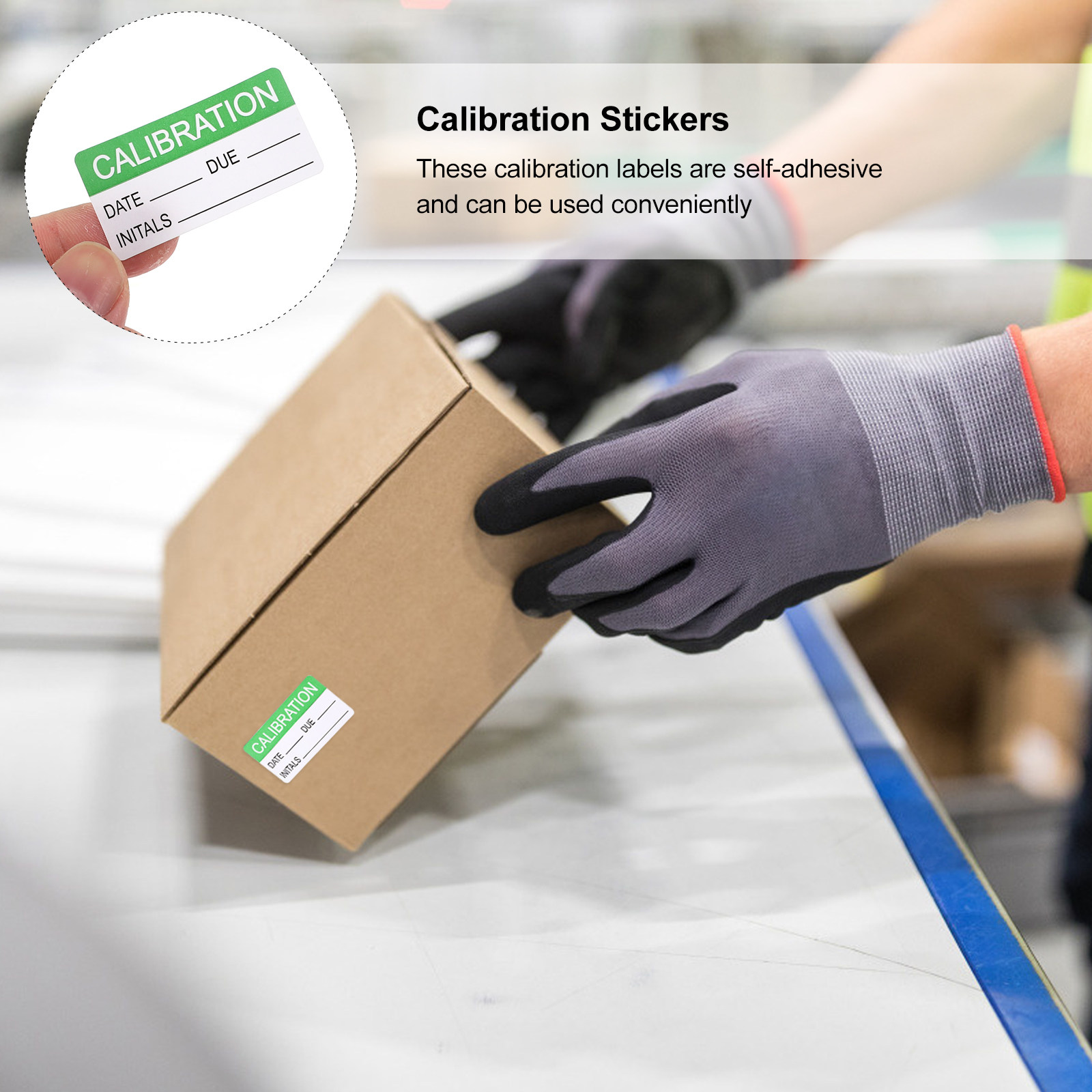 Sticker Label Roll - 300Pcs Label Kalibrasi Gulungan Perekat Sendiri
