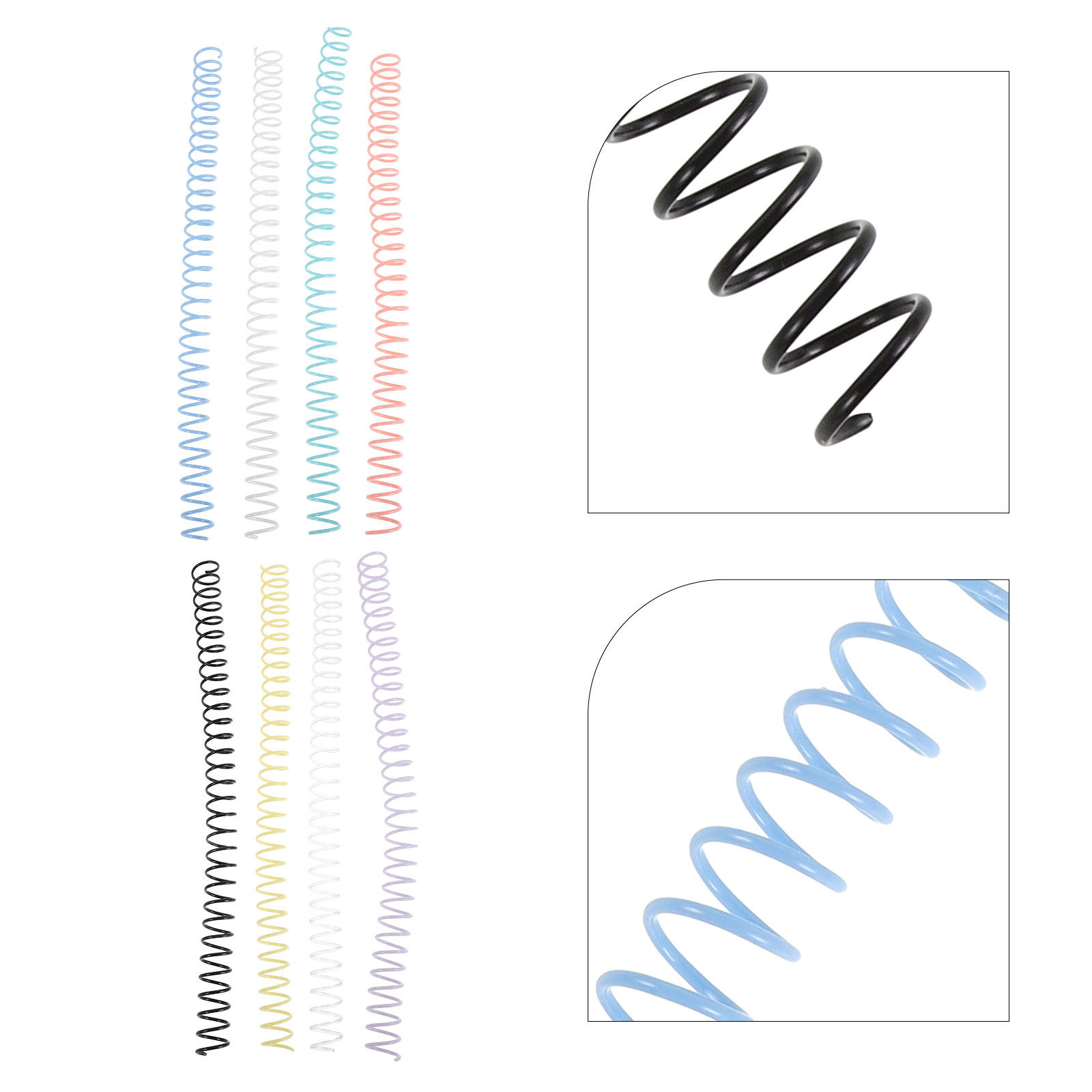 Binding Comb Plastic - 8 Buah Spiral Plastik untuk Jilid