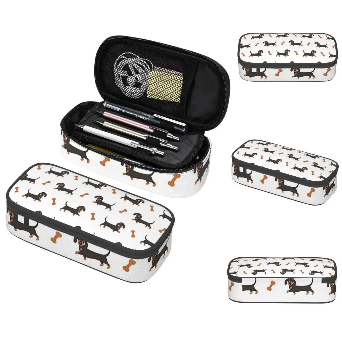 Tan Stationery & Office Supply - Kotak Pensil Anjing Dachshund Hitam dan