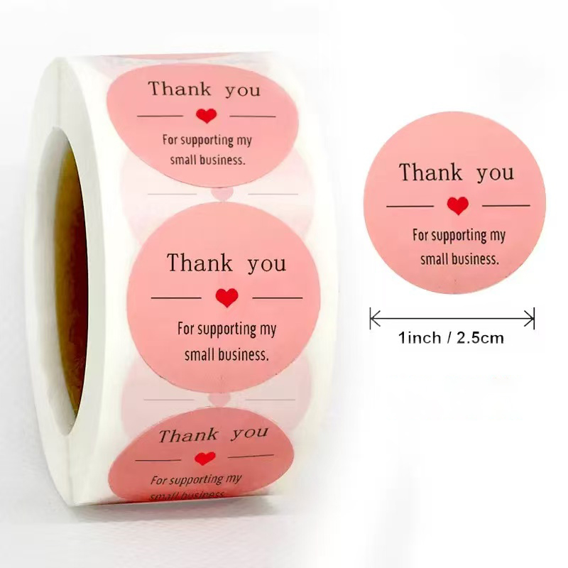 Sticker Label Roll - Terima Kasih Telah Mendukung Stiker Bisnis