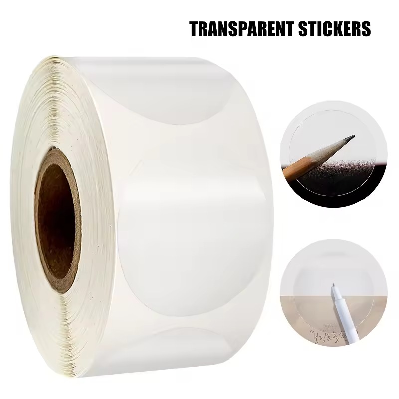 Sticker Label Roll - Stiker Transparan Berbentuk Lingkaran Stiker Penyegel