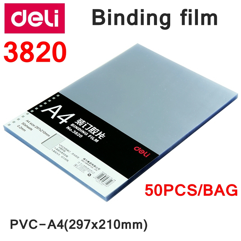 Binding Comb Plastic - 50 Buah Deli 3820 A4 PVC