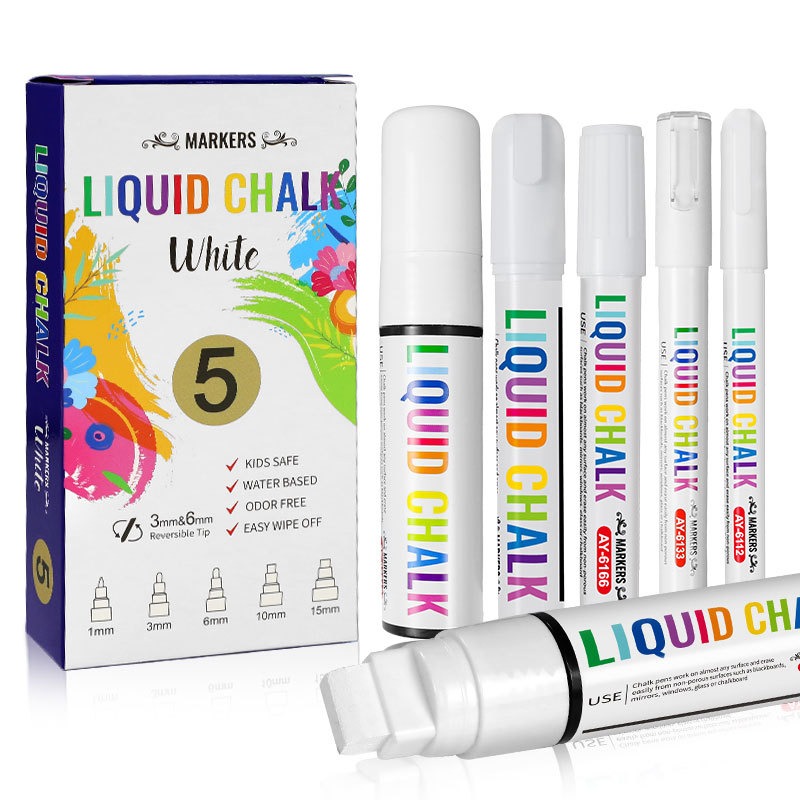 5 Buah/Set Spidol Kapur Putih  - Correction Fluid White ulasan dan harga