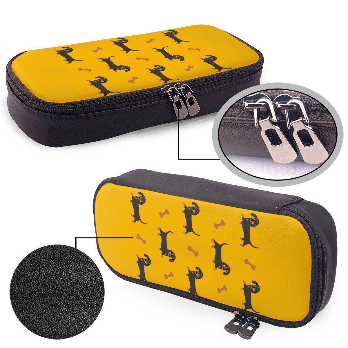 Kotak Pensil Kulit Anjing Dach - Tan Stationery & Office Supply ulasan dan harga