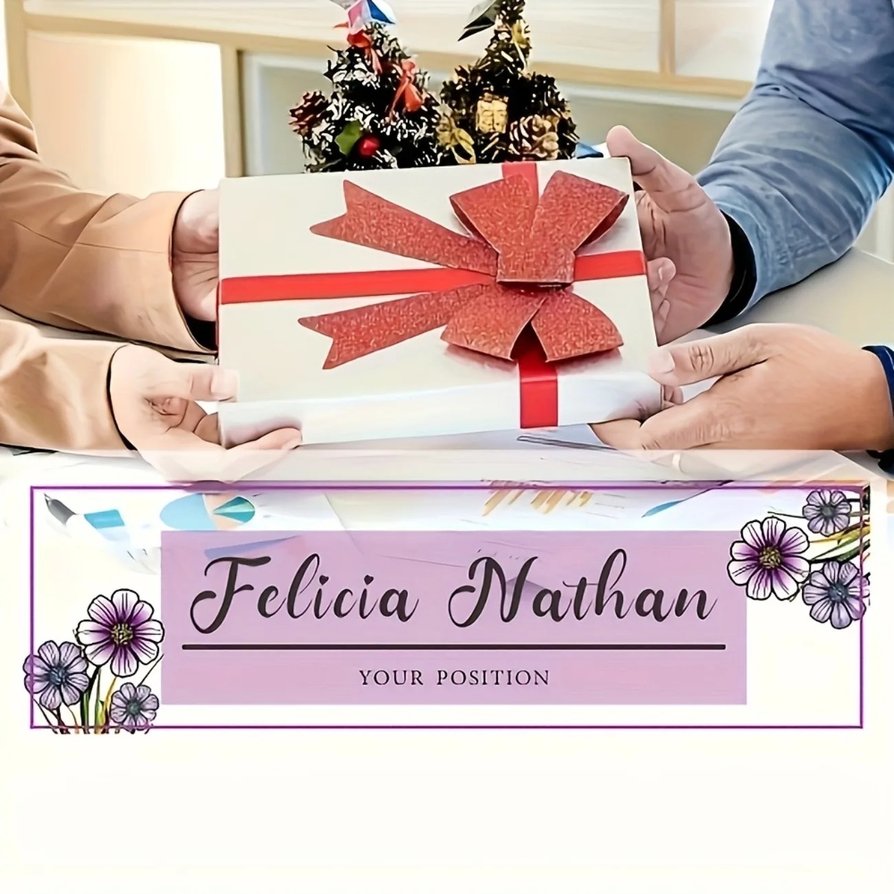 Papan Nama Meja Akrilik Motif  - Desk Name Plate ulasan dan harga