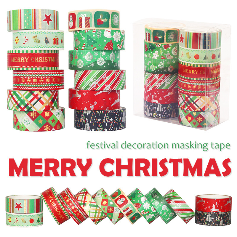 60 Meter Set Kaset Washi Natal - Washi Tape Set ulasan dan harga