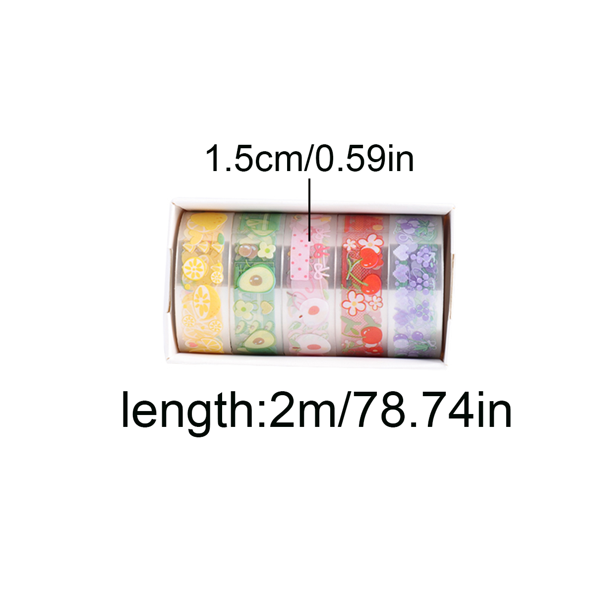 5 Gulungan Set Selotip Washi P - Washi Tape Set ulasan dan harga