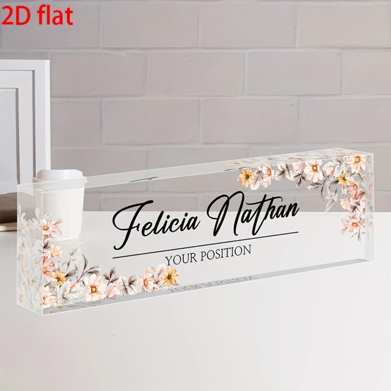 [2D Flat] Papan Nama Akrilik K - Desk Name Plate ulasan dan harga