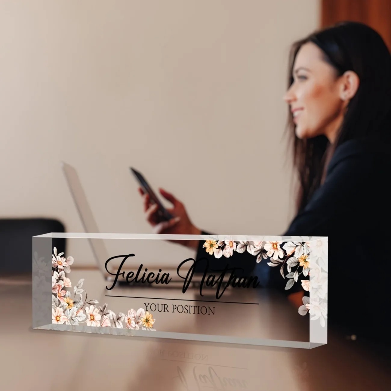 [2D Flat] Papan Nama Akrilik K - Desk Name Plate ulasan dan harga