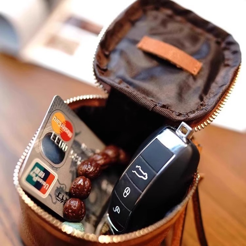 Dompet Koin Kulit Nabati Warna - Tan Stationery & Office Supply ulasan dan harga