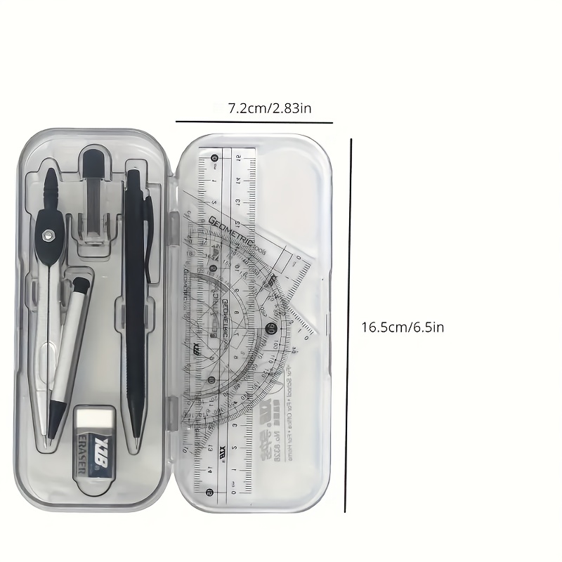 Kit Geometri Matematika 8-in-1 - Compass Geometry Set ulasan dan harga