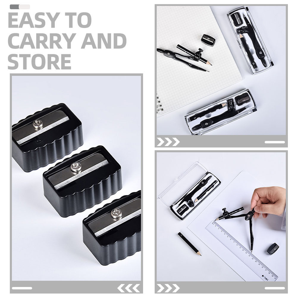 1Set Kompas Geometri Kokoh, Al - Compass Geometry Set ulasan dan harga