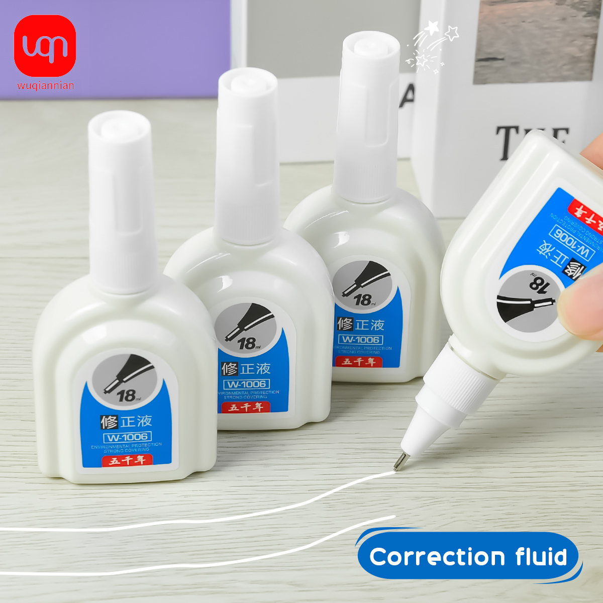WQN-1/3/6PCS Cairan Koreksi Pu - Correction Fluid White ulasan dan harga